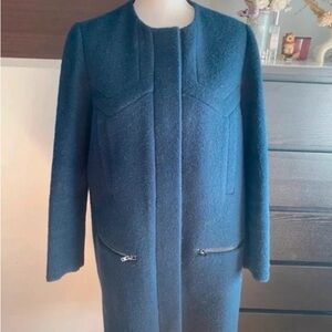 Elegant Blue Women's Coat